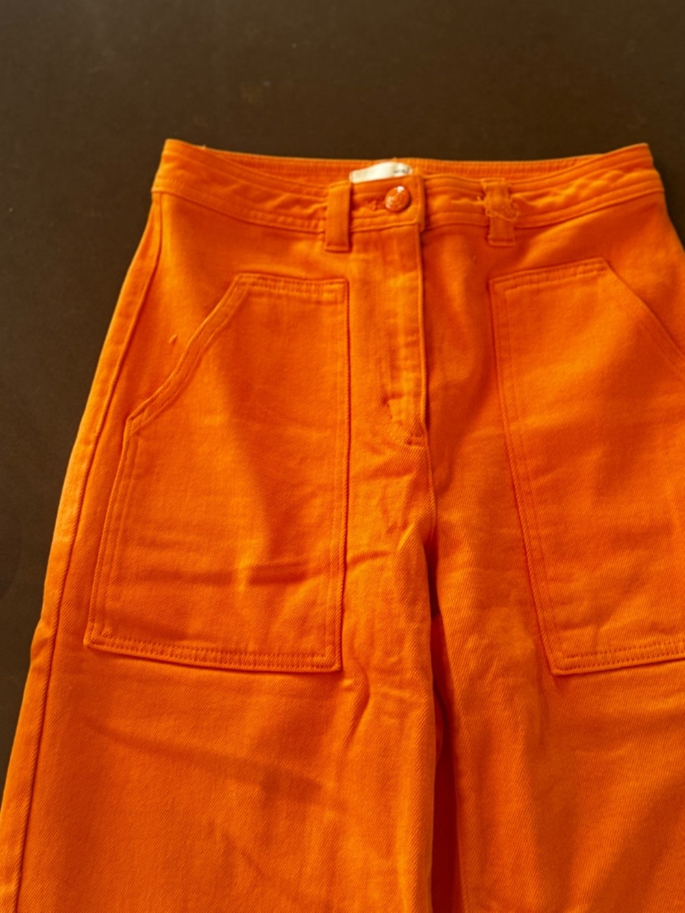 Wilfred Orange High-Rise Wide-Leg Jeans